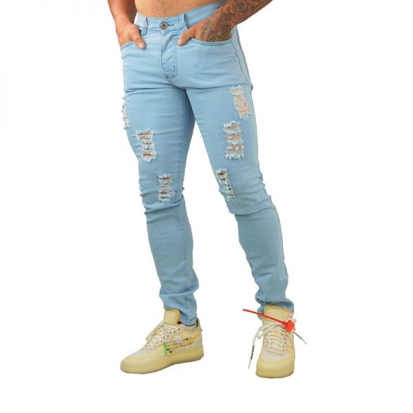 KIT 2 CALÇAS Jeans Masculino Sarja Skinny Slim Com Lycras moda fashion com bolso - Image 3