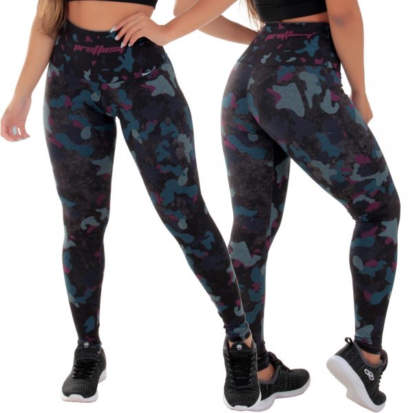 Kit 2 leggings mescla sublimada camuflada/estrela zero transparência - Image 2