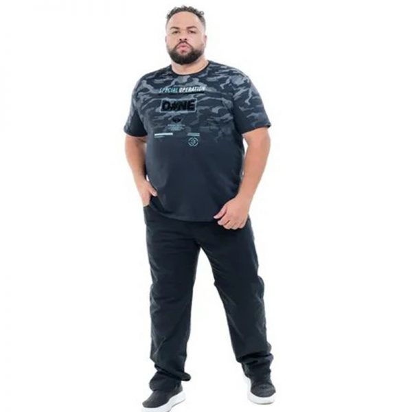 Kit 3 calça jeans sarja masculina tamanho grande tamanho grande - Imagem 5