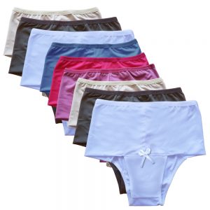 Kit 9 Calcinhas Modeladora Cintura Alta Frimodas Microfibra Adulto Lingerie Feminina Sexy Roupa Interior Íntima Mulher Adulto