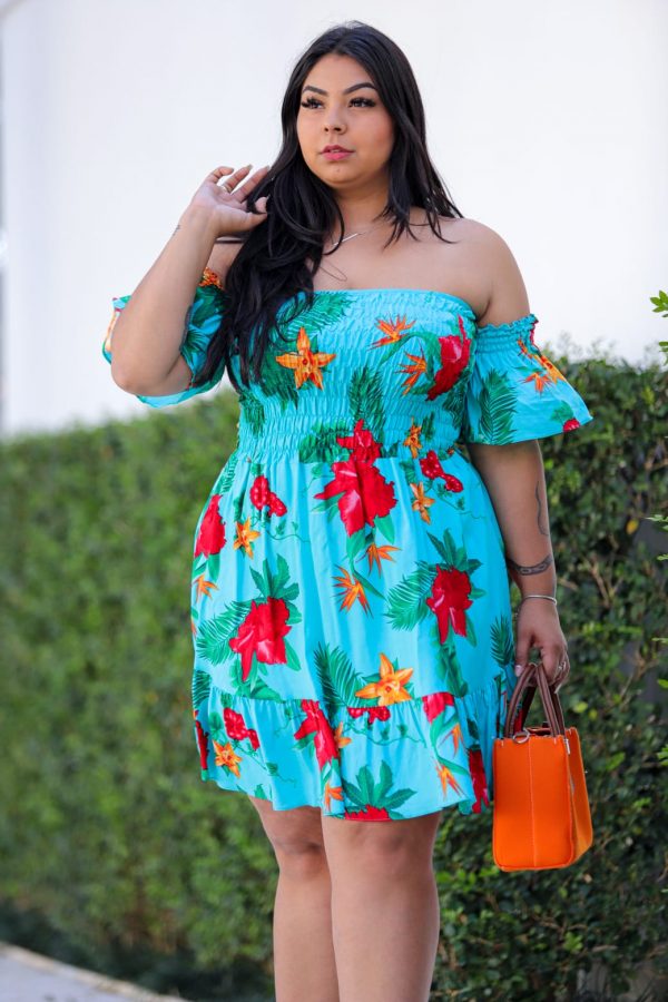 Vestido Ciganinha Florido Viscose Plus Size - Várias Estampas - Imagem 2