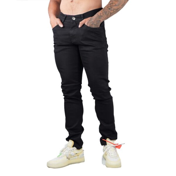 KIT 3 CALÇAS Jeans Masculino Sarja Skinny Slim Com Lycras moda fashion com bolso - Imagem 5