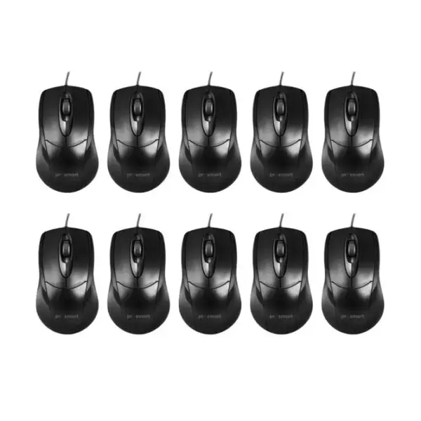 KIT com 10 Mouse Com Fio USB 1200 DPI Prosmart - Imagem 2