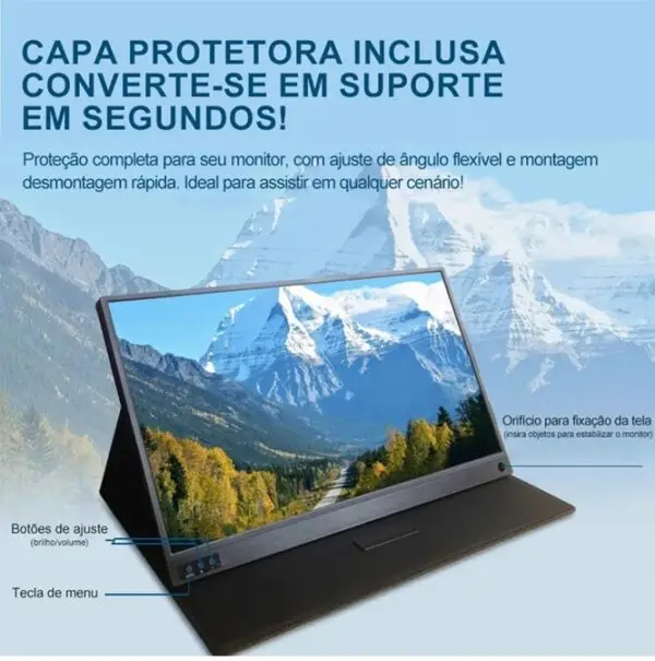 Monitor Portátil 15,6 Full Hd Ips 1080p - Imagem 2